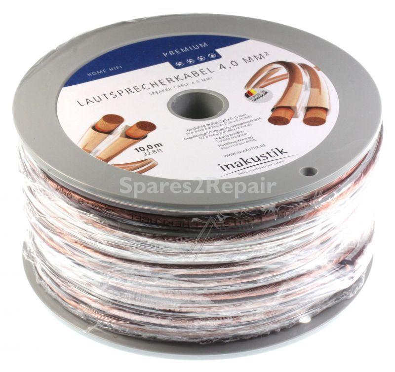 Inakustik Cable-plugs-adapter - 00402410 2x4 0mm² Premium Speaker Cable Transparent Copper 10m