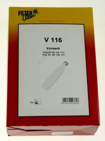 Filterclean Vacuum Cleaner Bags - V116 000178-k Dust Bags X 6