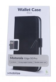 Mobilize Leather Bag Gsm - 29680 Mobilize Classic Gelly Wallet Book Case Motorola Edge 50 Pro Black