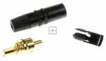 Rean Rca Plug - Gold Plated - Phono Plug Black Neutrik