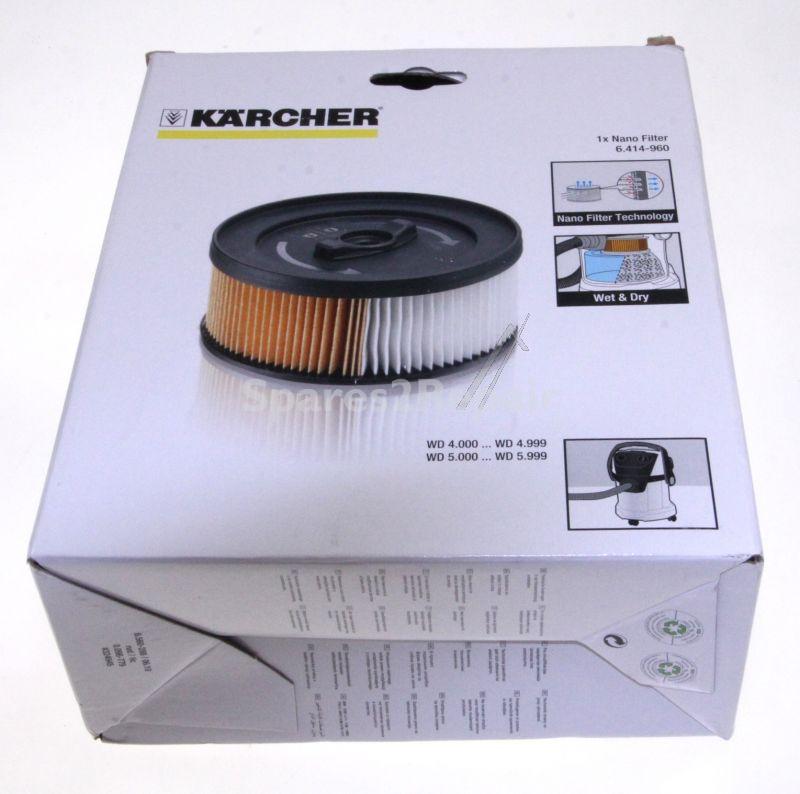 Karcher Vacuum Cleaner Filter - 6 414-960 0 Nano-coated Cartridge Filter