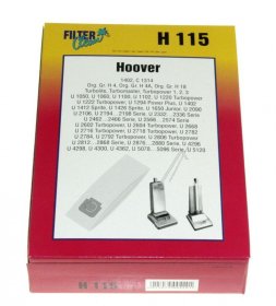 Filterclean Vacuum Cleaner Bags - H115 000244-k Paper Dust Bag X5