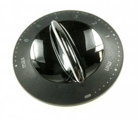 Button - Kw660056 Control Knob Dark Grey-chrome (without Pulse) [Delonghi]
