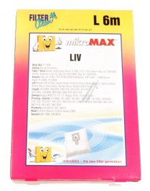 Filterclean Vacuum Cleaner Bags - L2-6-7m Fl0012-k Dust Bags X 4 + 2 Filters