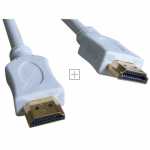 Compatible Hdmi Highspeed Ethernet Plug-plug - Hdmi Lead 1 4 White High Speed Ethernet 2m