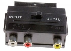 Compatible Scart Plug-phono Socket - Scart Adapter > 3 Rca With Input (audio) & Output (video)