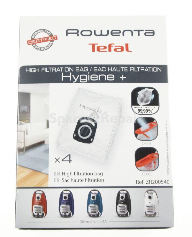 Vacuum Cleaner Bags - 1600005060 Zr200540 Bag Hygiene+ *4 [Groupe SEB]