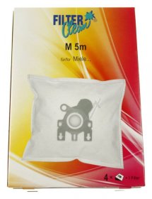 Filterclean Vacuum Cleaner Bags - M5-6-8m Fl0014-k Synthetic Dust Bags X 4 + 1 Filter Miele Fjm