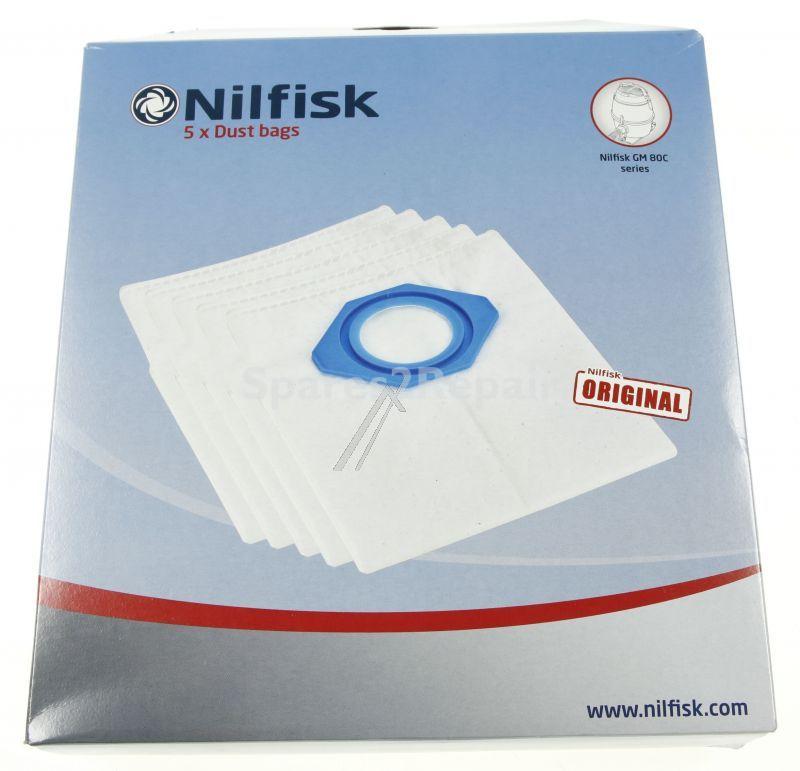Nilfisk Vacuum Cleaner Bags - 107418500 Hoover Bags Gm 80-90 Fleece (x 5 Pcs )