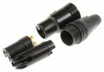 Neutrik Xlr Coupler - 3-polige Kabelbuchse Mit Schwarz-verchromtem Gehause Und Gol