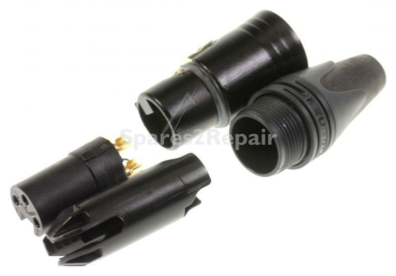 Neutrik Xlr Coupler - 3-polige Kabelbuchse Mit Schwarz-verchromtem Gehause Und Gol