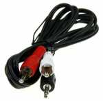 Compatible Phono Plug-jack Plug - Jack Lead-3 5mm Plug-2x Phono Plug 1 5m Stereo