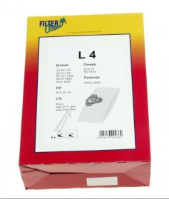 Filterclean Vacuum Cleaner Bags - L4 000151-k Paper Dust Bags X 4 Jcb Ru