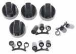 Lever Set - Universal Knob Set X4, Black.