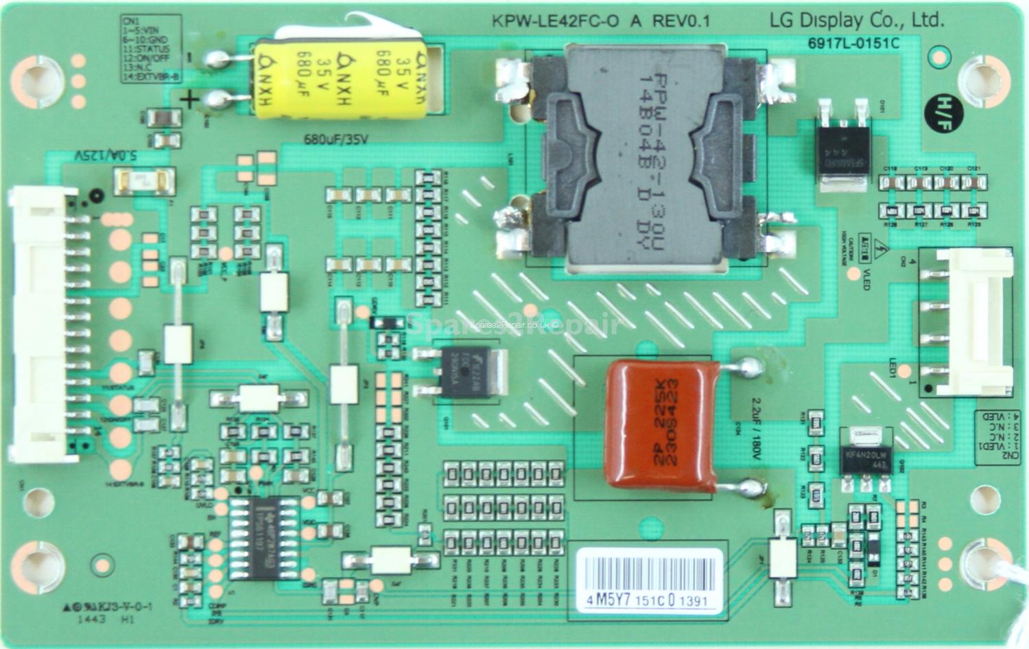 Philips 42PFT6309/12 - LED Driver Board - 6917L-0151C - KPW-LE42FC-O