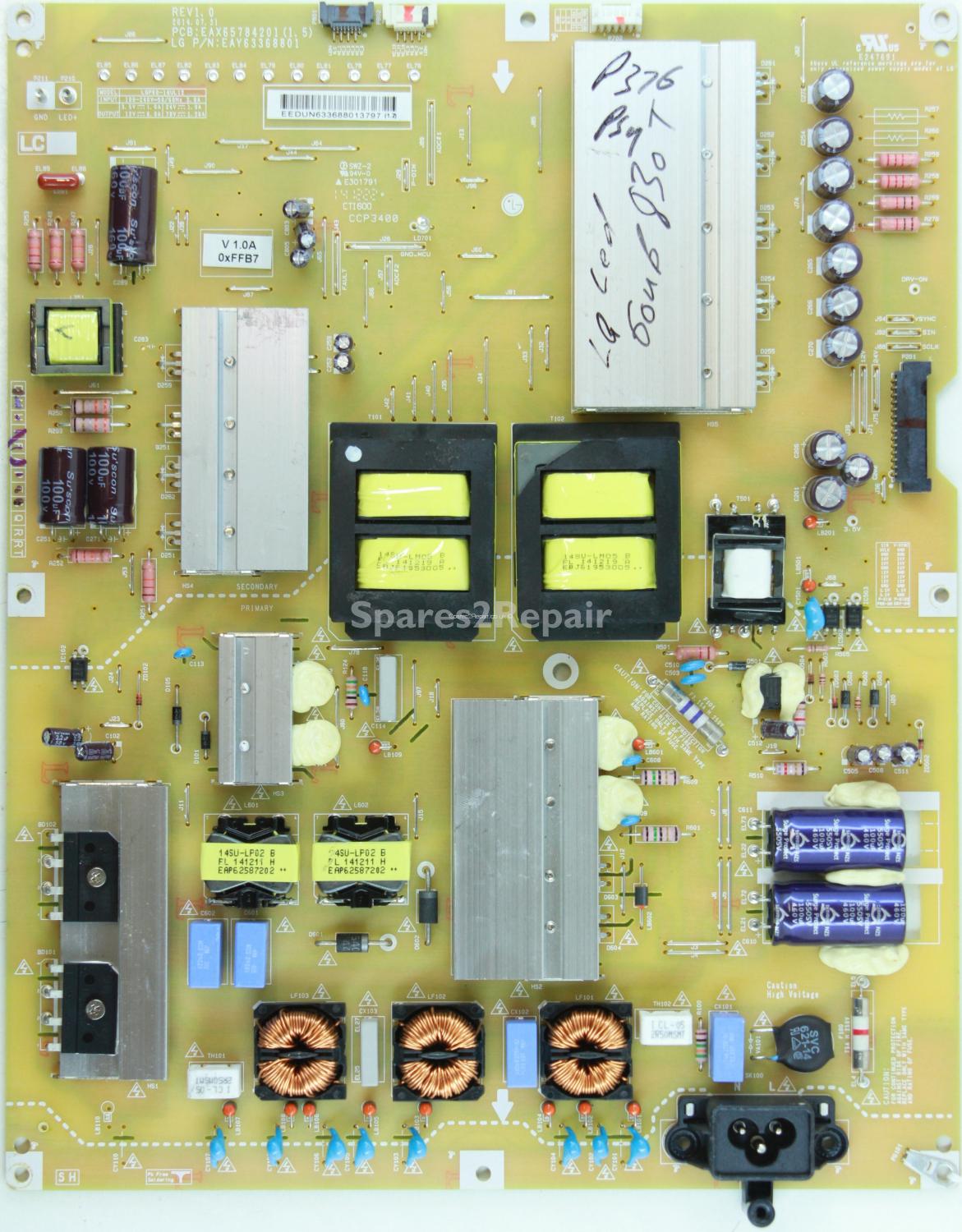 LG 60UB830T - Power Supply - EAY63368801 - REV1.0 - EAX65784201(1.5) - LGP60-14UL12