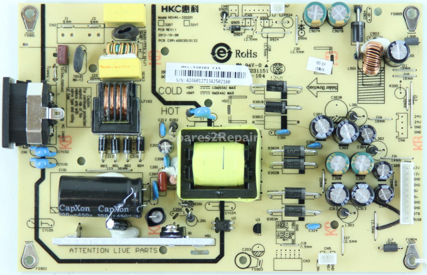 Logik L29HED13 - PSU - HKL-320201 - REV:1.1 - 6003010132 - F15