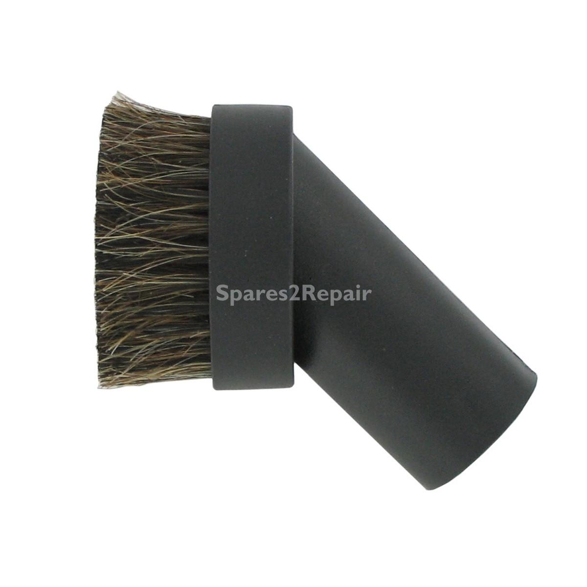 Universal Black Plastic Horsehair Round Dusting Brush (32mm)