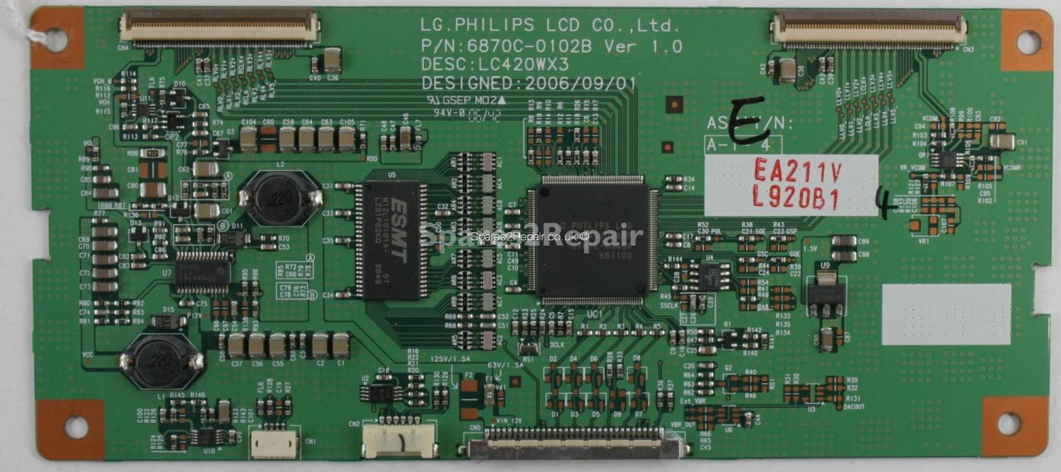 Toshiba 42C3030D - T-Con - 6870C-0102B Ver 1.0 - 6871L-0920B - LC420WX3