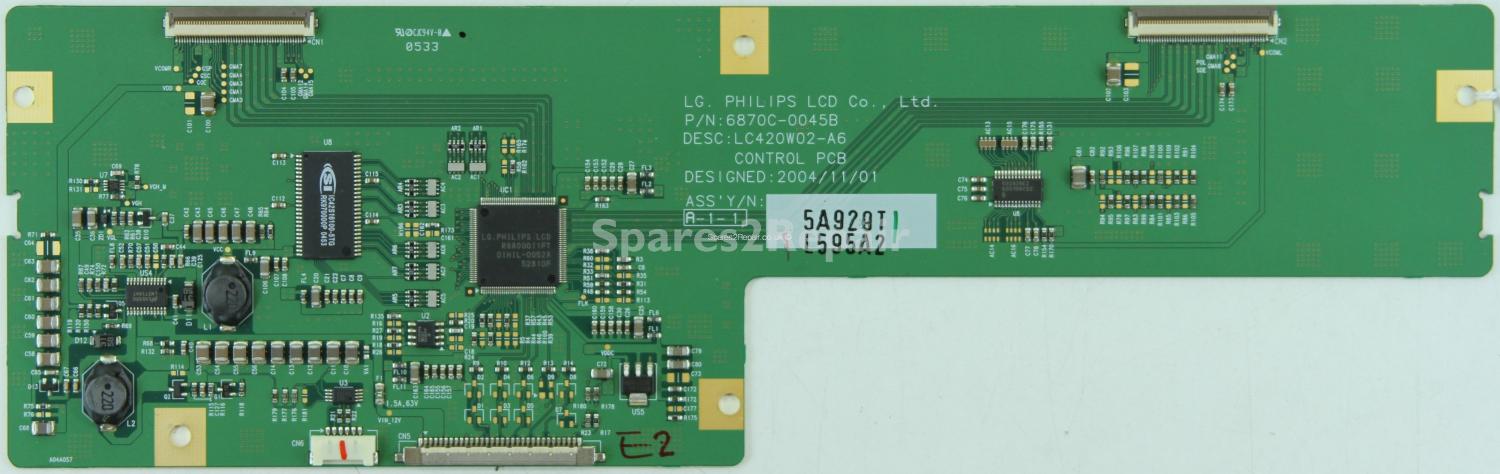 Toshiba 42WLT58 - T-Con - 6871L-0595A - 6870C-0045B - LC420W02-A6